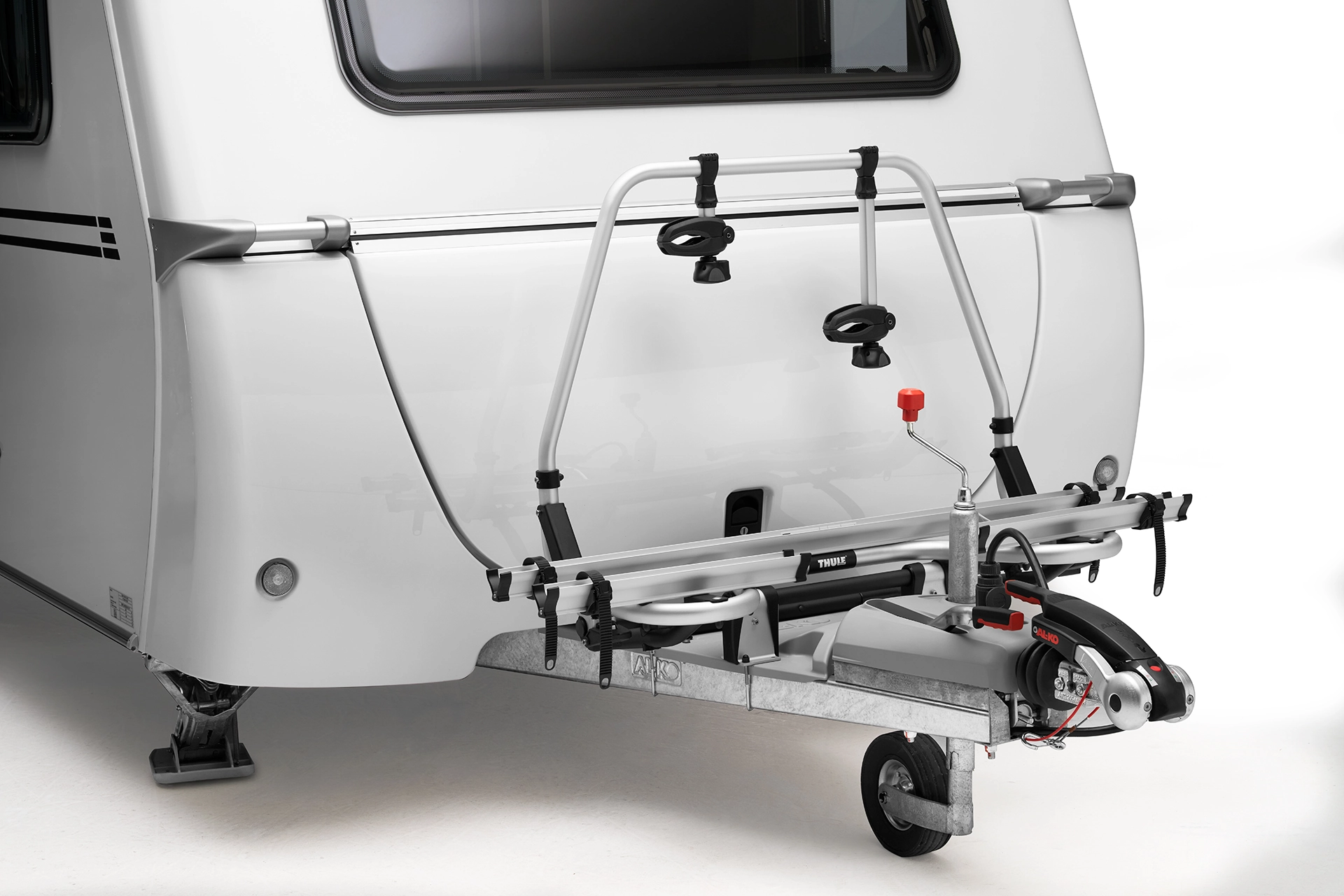 With the drawbar bike rack, you can always take your bike with you on holiday.