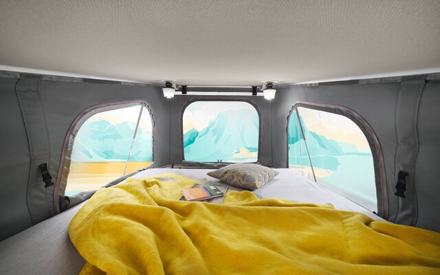 Give your dreams a new horizon under the starry sky in the sleeping roof.